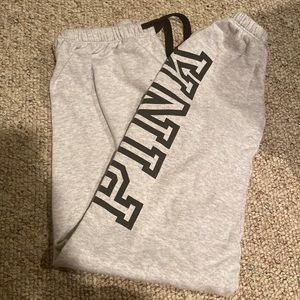 PINK gray jogger sweatpants